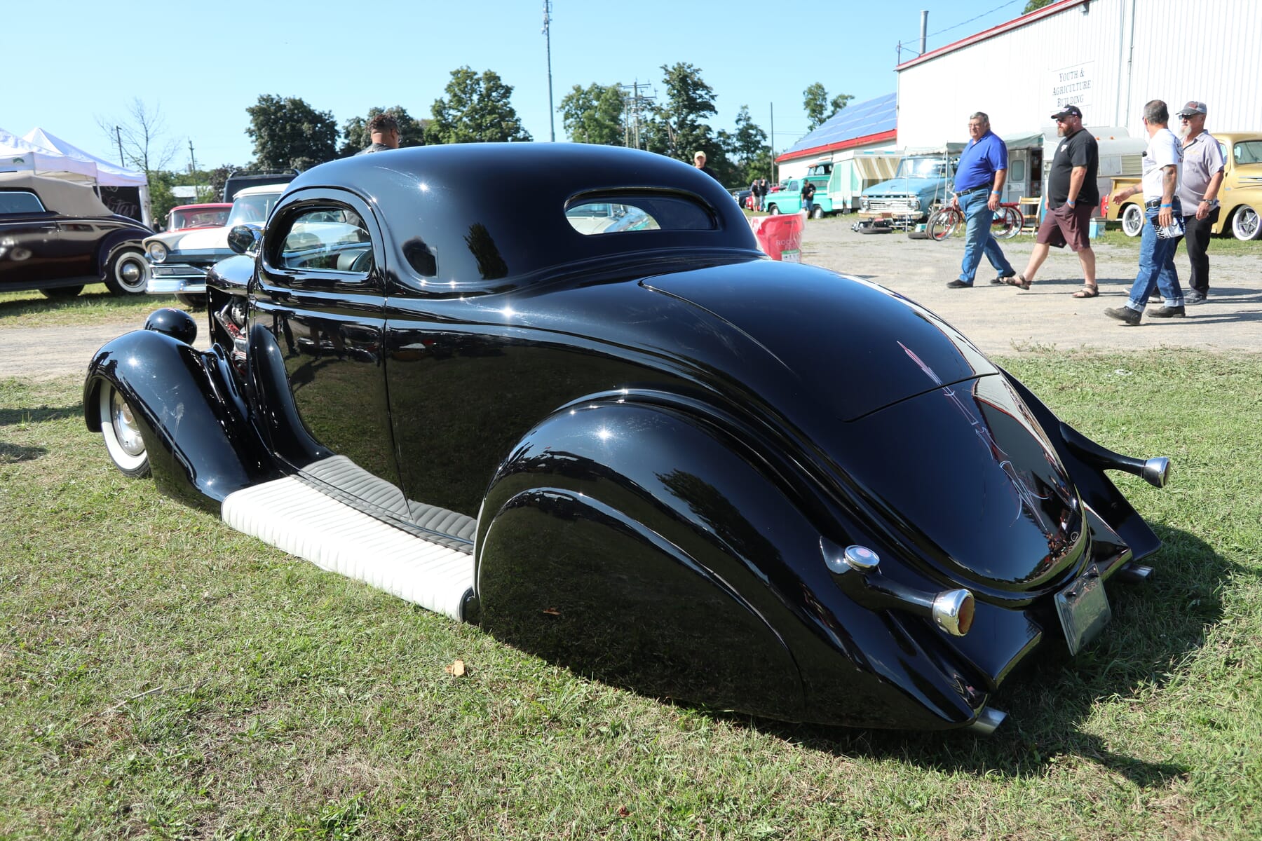 1936 Ford with shiny black paint and a reputation for being mean