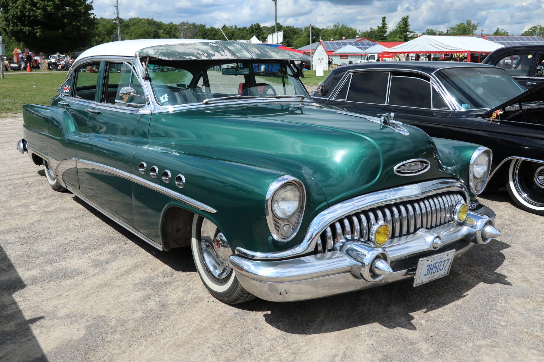1953 Buick Roadmaster with new chrome and thin whitewall tires